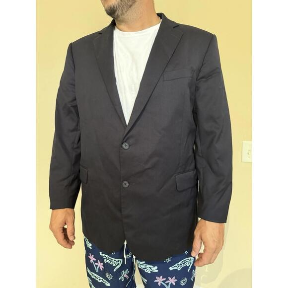 Brooks Brothers 1818 Regent Fit Blazer Navy Wool Jacket 46R Made in Italy